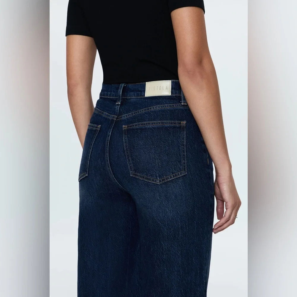 ♥️ Pistola Lana Women's Blue Wide-Leg Jeans - Picture 4 of 4